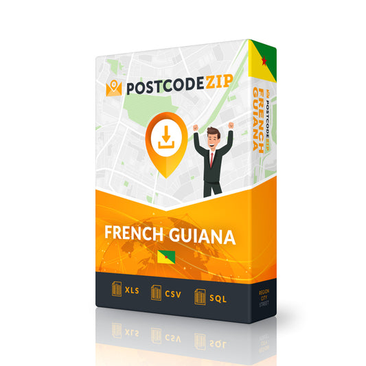 French Guiana, Location database, best city file