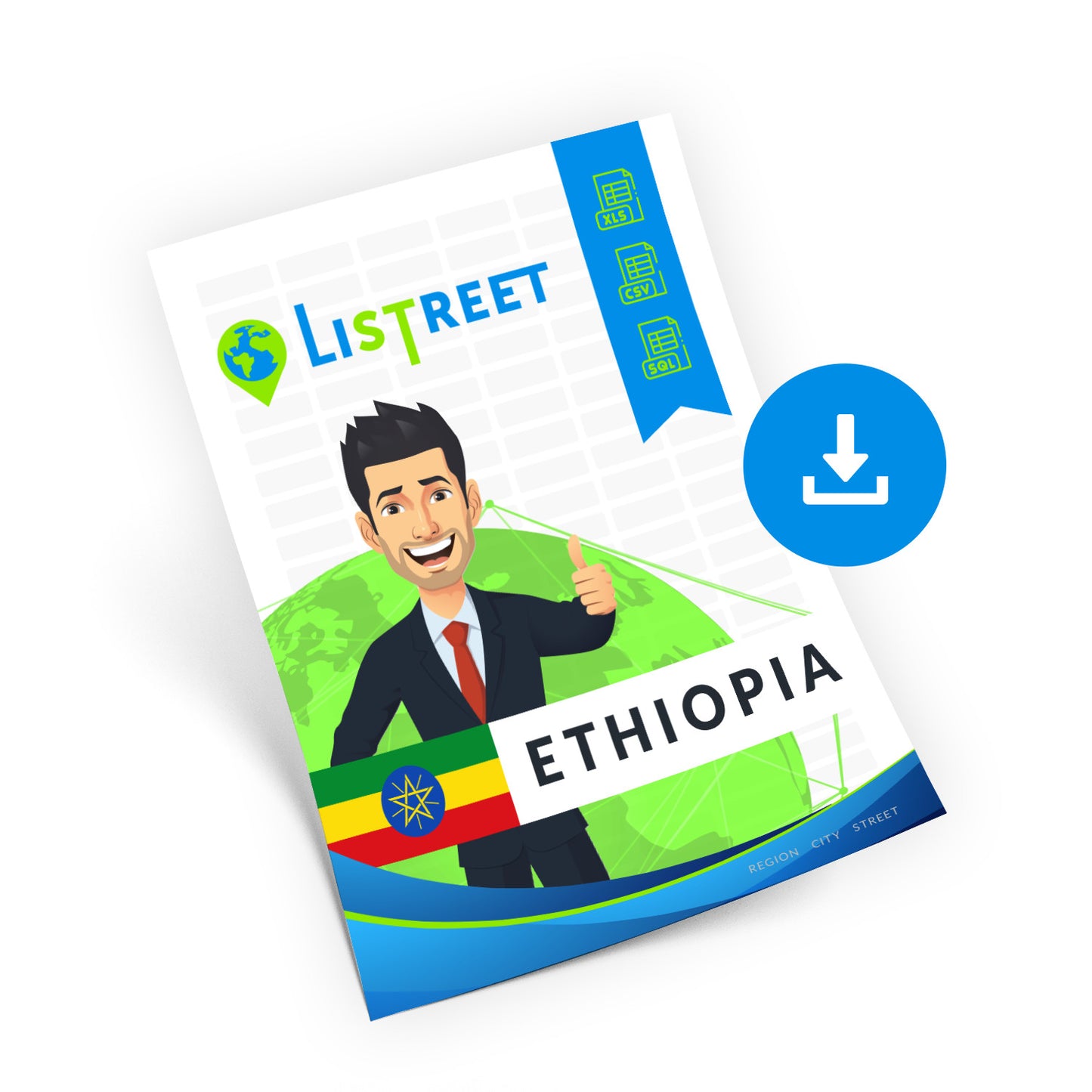 Ethiopia, Best file of streets, complete set