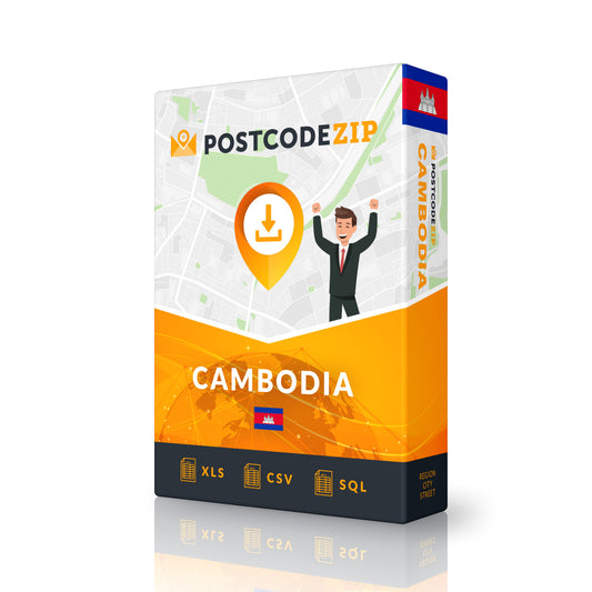 Cambodia, Complete premium data set of streets