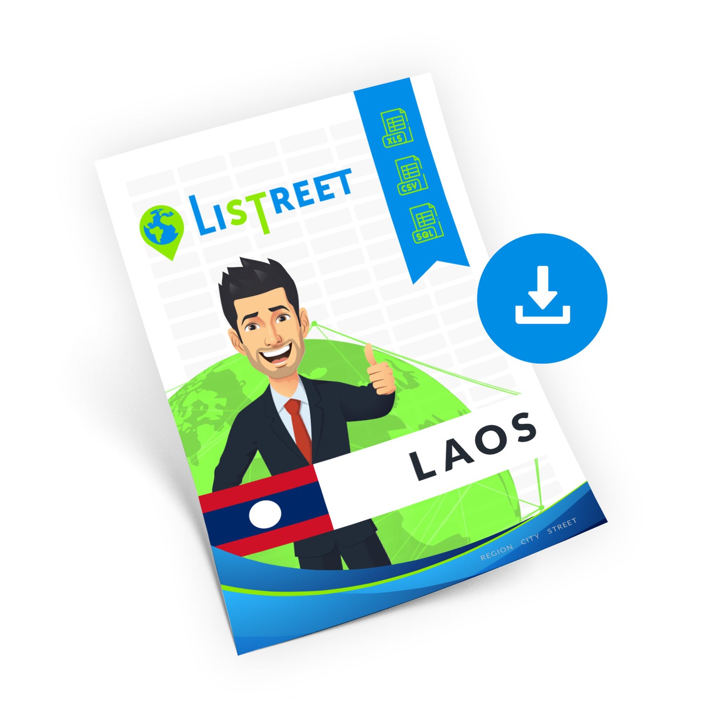 Laos, Best file of streets, complete set