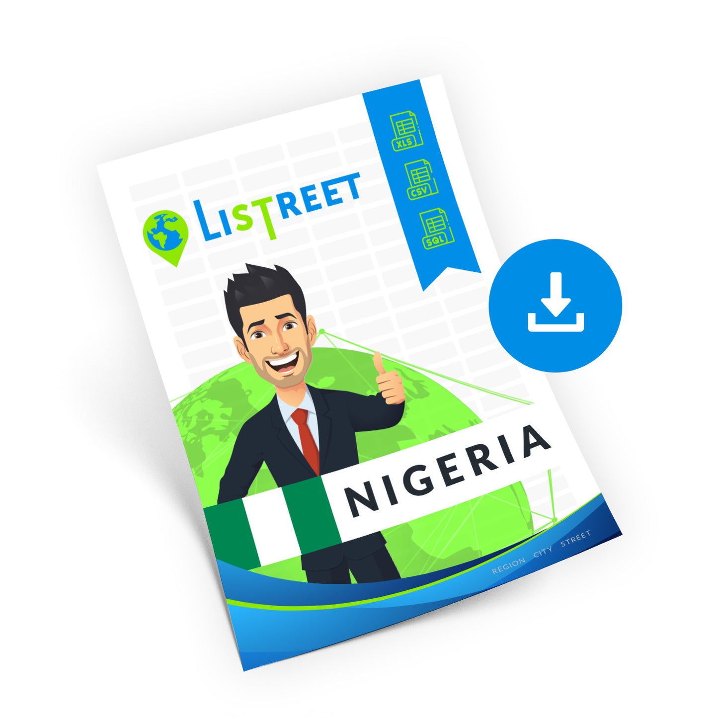 Nigeria, Best file of streets, complete set